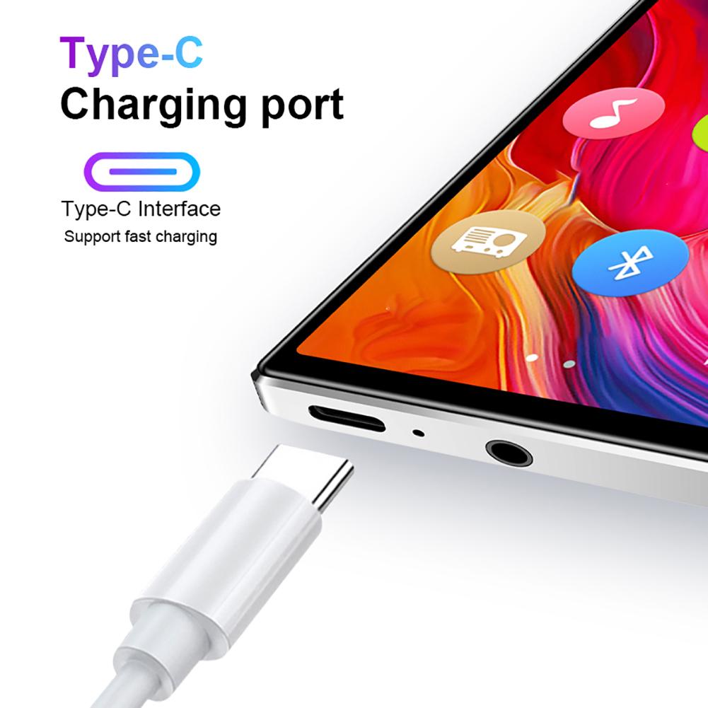 Mp4 spelare bluetooth musikspelare med fm radio inspelning hifi spelare  mp4 walkman 4 tums skärm touch tillbehör