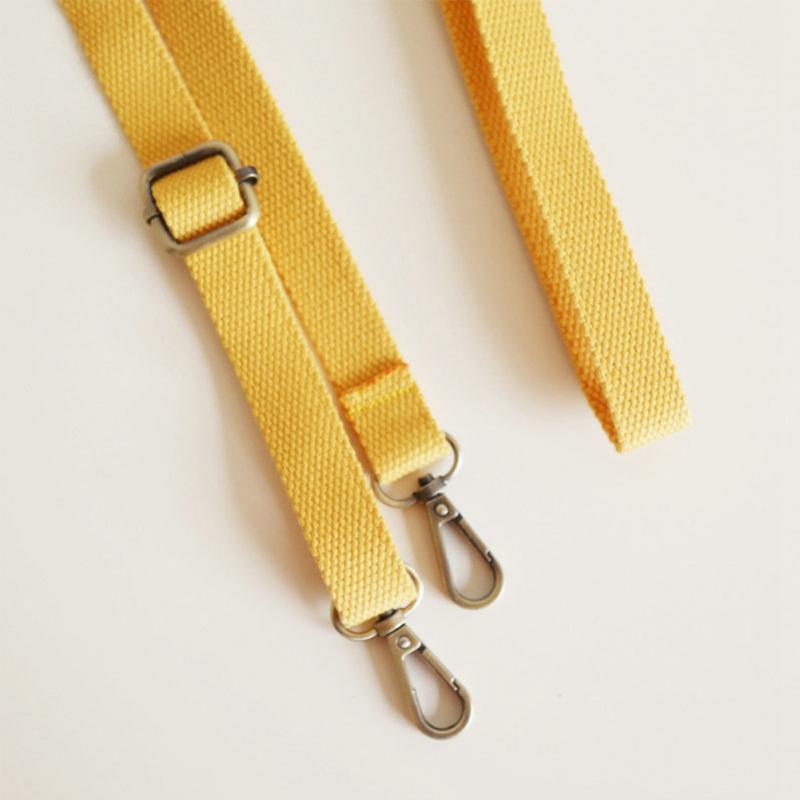 130cm Canvas Bag Strap Adjustable Shoulder Strap Bag Replacement Accessory 6 Colors Candy Color: Yellow