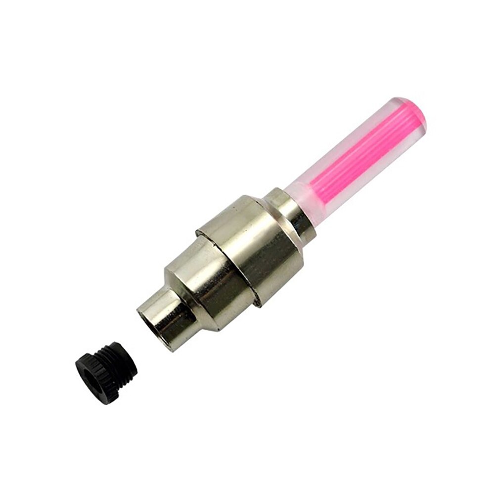 2Pcs Kleurrijke Flash LED Verlichting Fiets Auto Wiel Tire Stem Cap Veiligheid Licht: red