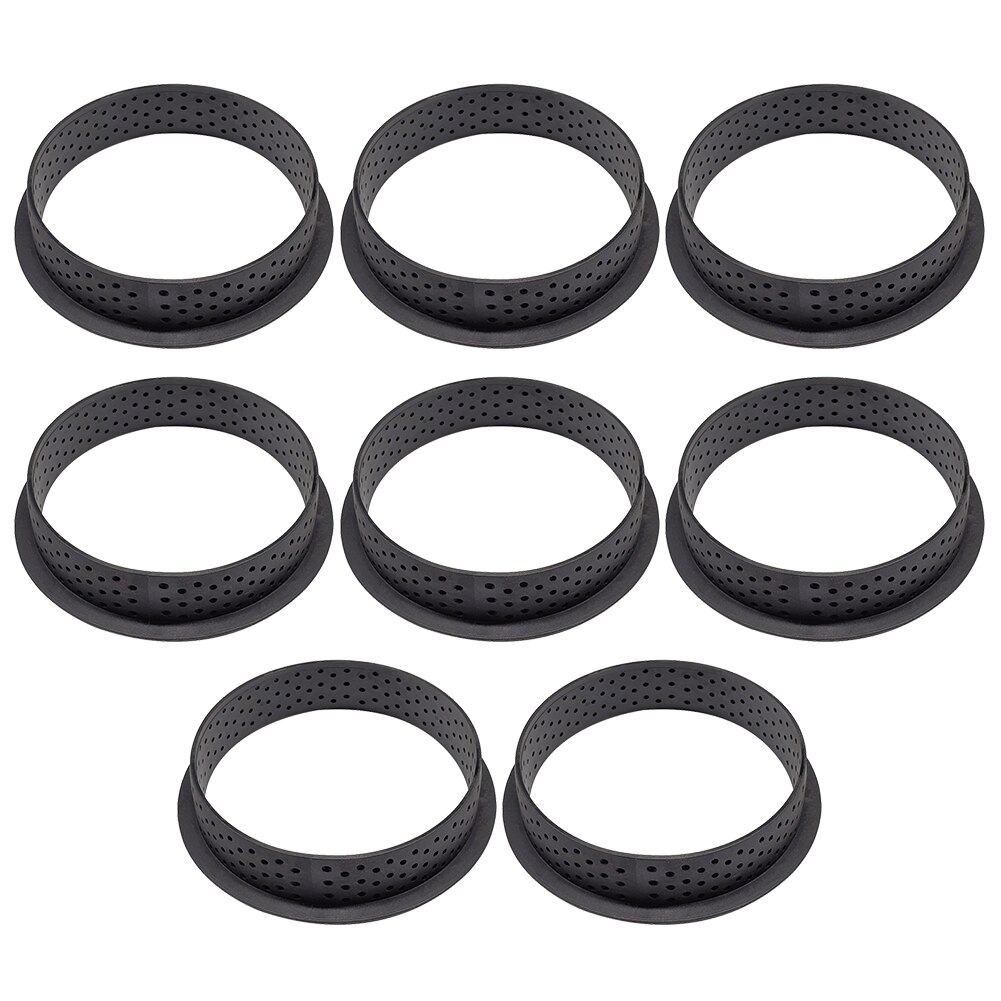 8 st rund form mousse cirkelskärare dekorationsverktyg fransk dessert gör-det-själv kakform perforerad ring non stick bakeware tårta