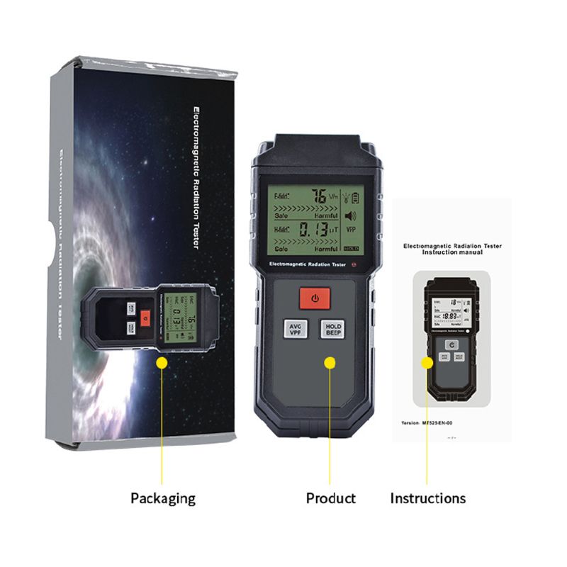 Electromagnetic Radiation Tester Handheld Counter Electronic Field Digital Dosimeter LCD Detector Measurement