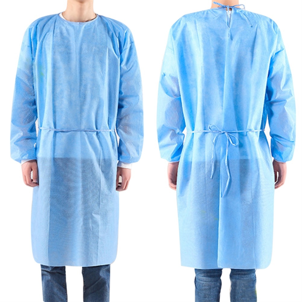 Disposable Isolation Gown Disposable Protective Clothing Dustproof Overalls With Elastic Cuffs Safety Clothing: Default Title