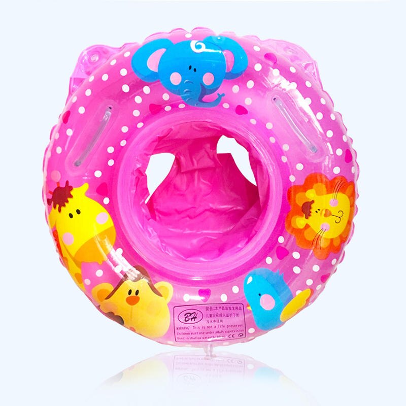 Wecute Baby Schwimmen Ring Cartoon Kinder Schwimmen Sitz Mit Griff für 1-4Y Aufblasbare Wasser Spielzeug Schwimmen Kreis Für Kinder Schwimmen: Rosa