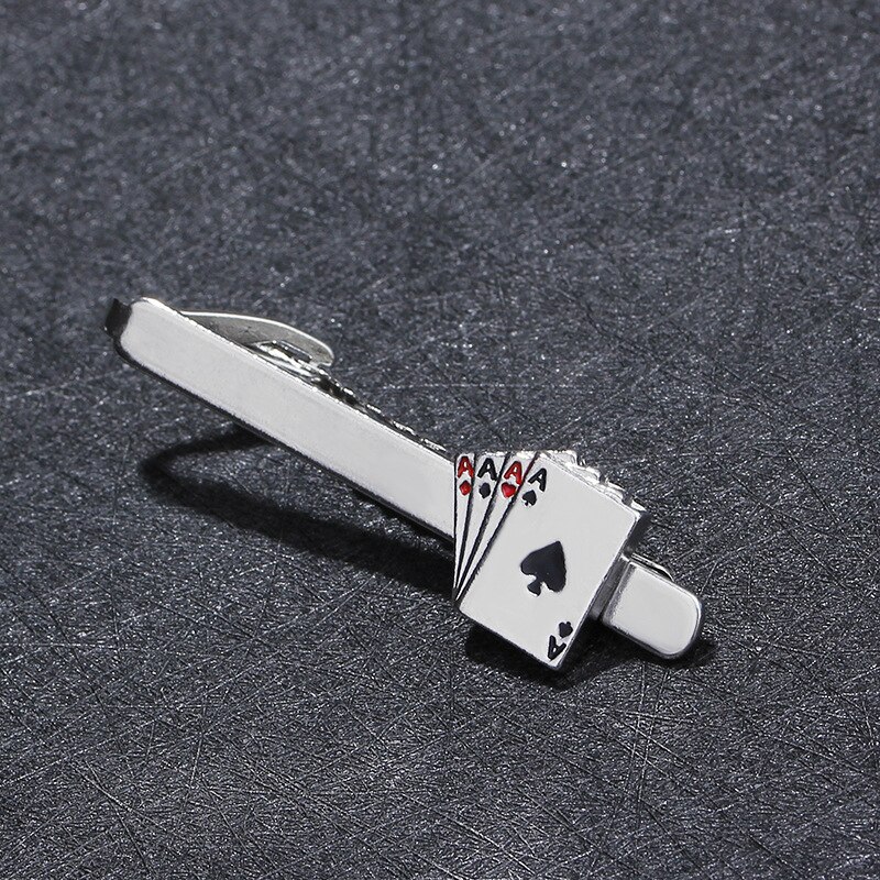 Poker emalje slips klips til mænd kvinder manchetknapper fransk skjorte business slips klips bryllup smykker