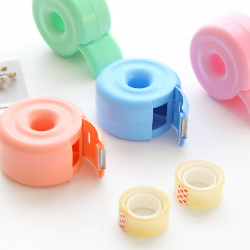 Circular Tape Holder Cutter Trumpet Color Tape Sealing Device Adhesiv Tape Dispenser Washi Tape Dispenser