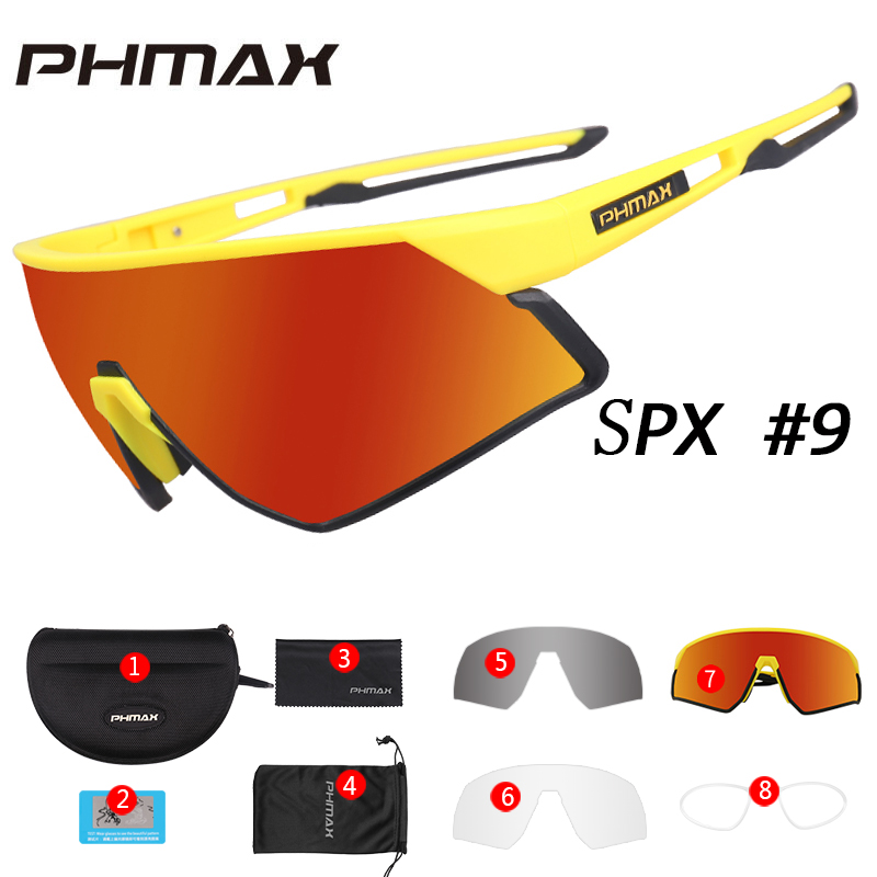 PHMAX draussen Sport Straße Fahrrad Gläser Ultraleicht Polarisierte Radfahren Sonnenbrille Männer & Frauen MTB Fahrrad Sonnenbrillen Brillen