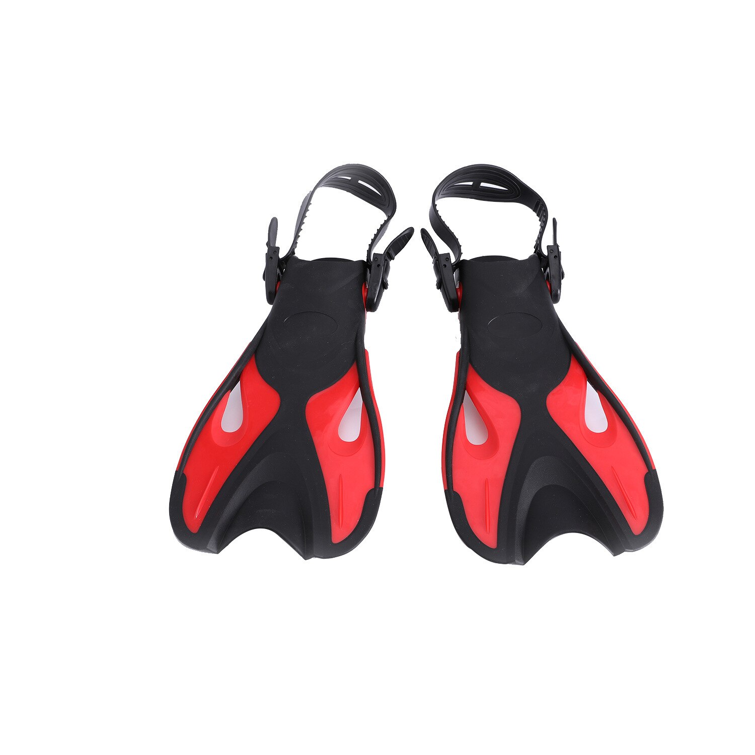 Erwachsene Tauchen Flossen Offener Ferse Flossen Verstellbaren Riemen Schwimmen Schnorcheln Tauchen Ausrügestochen: rot / L/XL