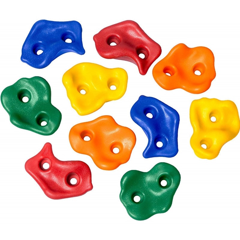 5pz Multi-Colored Bambini e Adulti Arrampicata Detiene Arrampicata Su Roccia impostato per Esterno A Casa Al Coperto Parco Giochi FAI DA TE Arrampicata da parete