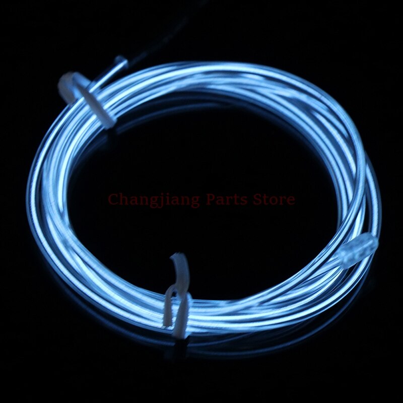 1m Neon Light Dance Party Decor Led Lamp Flexible El Wire Rope Tube Strip: white
