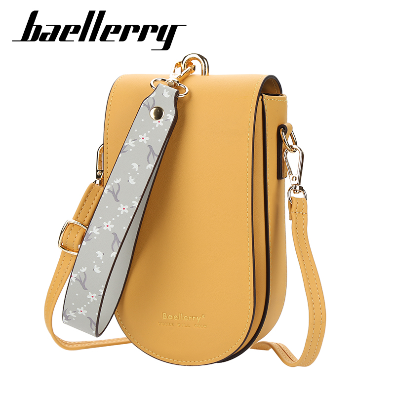 Bolso cruzado pequeño de piel sintética para mujer, bandolera de hombro para chica, color amarillo,