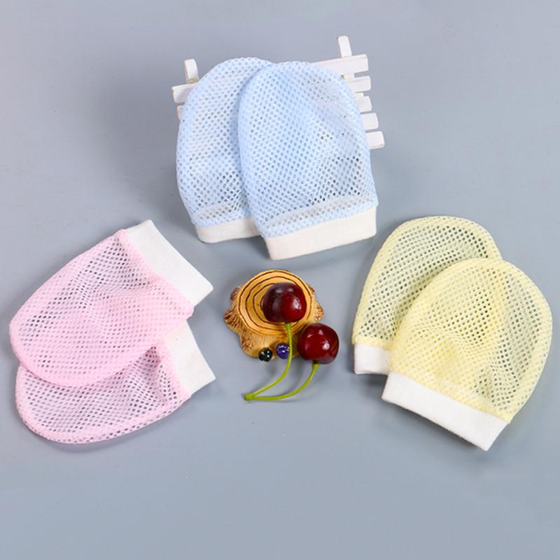 3 couleurs bébé soins bébé gants respirant maille Anti-grippage gants -né Protection de sécurité résistant aux rayures gants