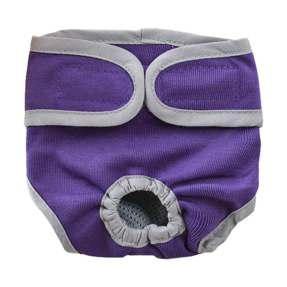Female Menstruation Magic Sticker Home Physiological Pants Cotton Blend Reusable Dog Diaper High Absorbent Underwear Washable: Purple / XS
