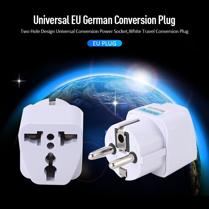 Universal Conversion Plug European Travel Plug European Standard Multi-Function Socket For France South Korea Russian Plug