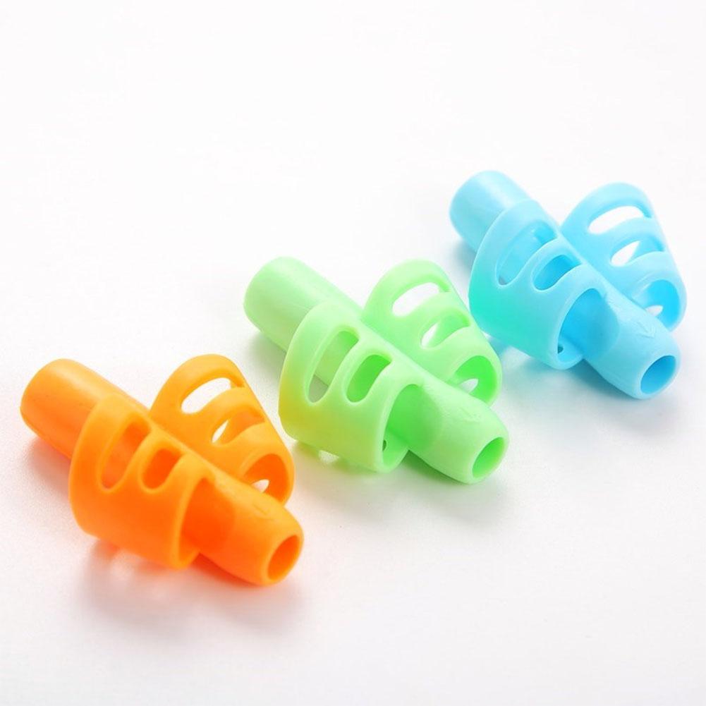 3pcs Children Writing Pencil Pan Holder Kids Learning Practise Silicone Pen Aid Grip Posture Correction Device for Students