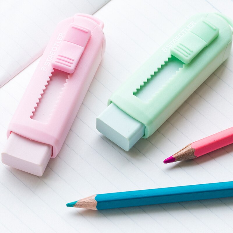 1pcs Staedtler 525 PS1 Non-toxic Eraser Automatic Retractable Push-pull Press Type Special Drawing for Primary School Students