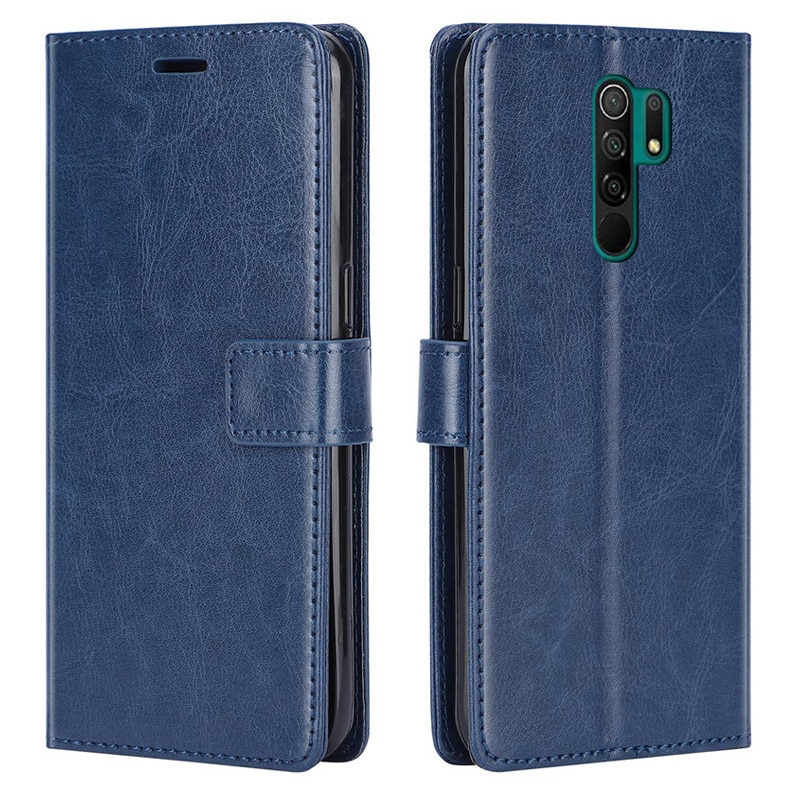 Leren hoesje voor xiaomi redmi 9 hoesje redmi 9 hoesje achterkant telefoon fliphoesje voor xiaomi redmi 9