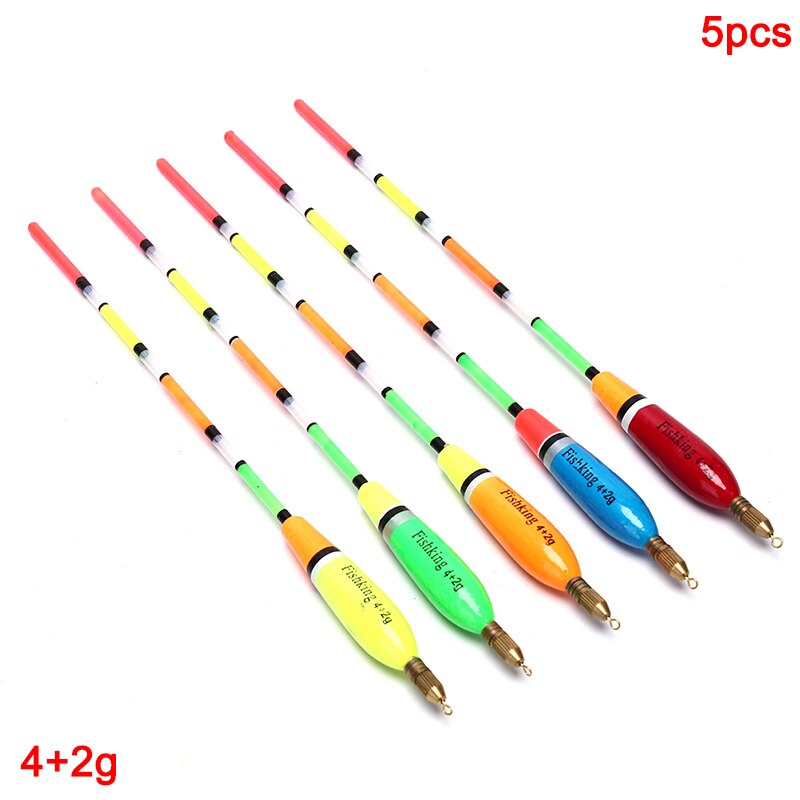 5Pcs/Lot fishing Float 3+2g/4+2g/5+2g/6+2g Mix Color Fishing Float Barguzinsky Fir Floats For Carp Fishing Fishing Tackles Tools