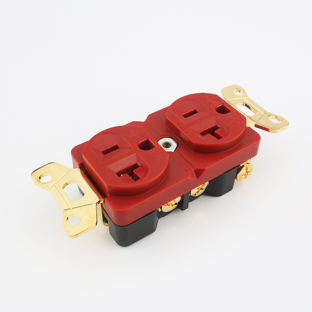 Viborg VM02G Red Copper High Grade US Receptacle HIFI AC Power US Socket Receptacle