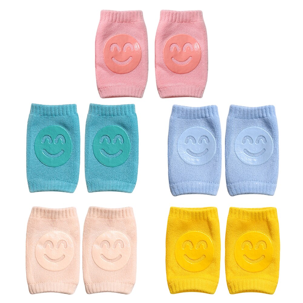 Kids Non Slip Crawling Elbow Infants Toddlers Baby Accessories Smile Knee Pads Protector Safety Kneepad Leg Warmer Girls Boys