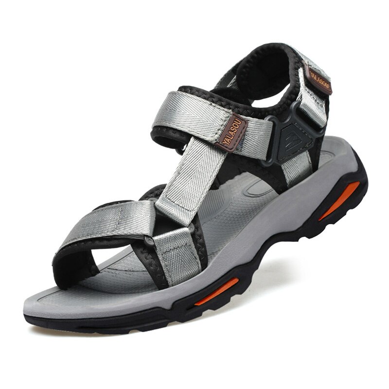 Zomer Sandalen Mannen Schoenen Platte Schoenen Mannen Strand Sandalen Toevallige Mannelijke Zomer Schoeisel Antislip Mode Sandalen a2354: Zilver / 10