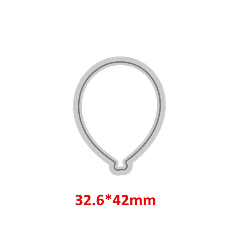 QWELL Balloon Metal Cutting Dies And Clear Silicone Stamps Birthday Wishes For Craft Paper Cards Album DIY Scrapbooking: Only Dies