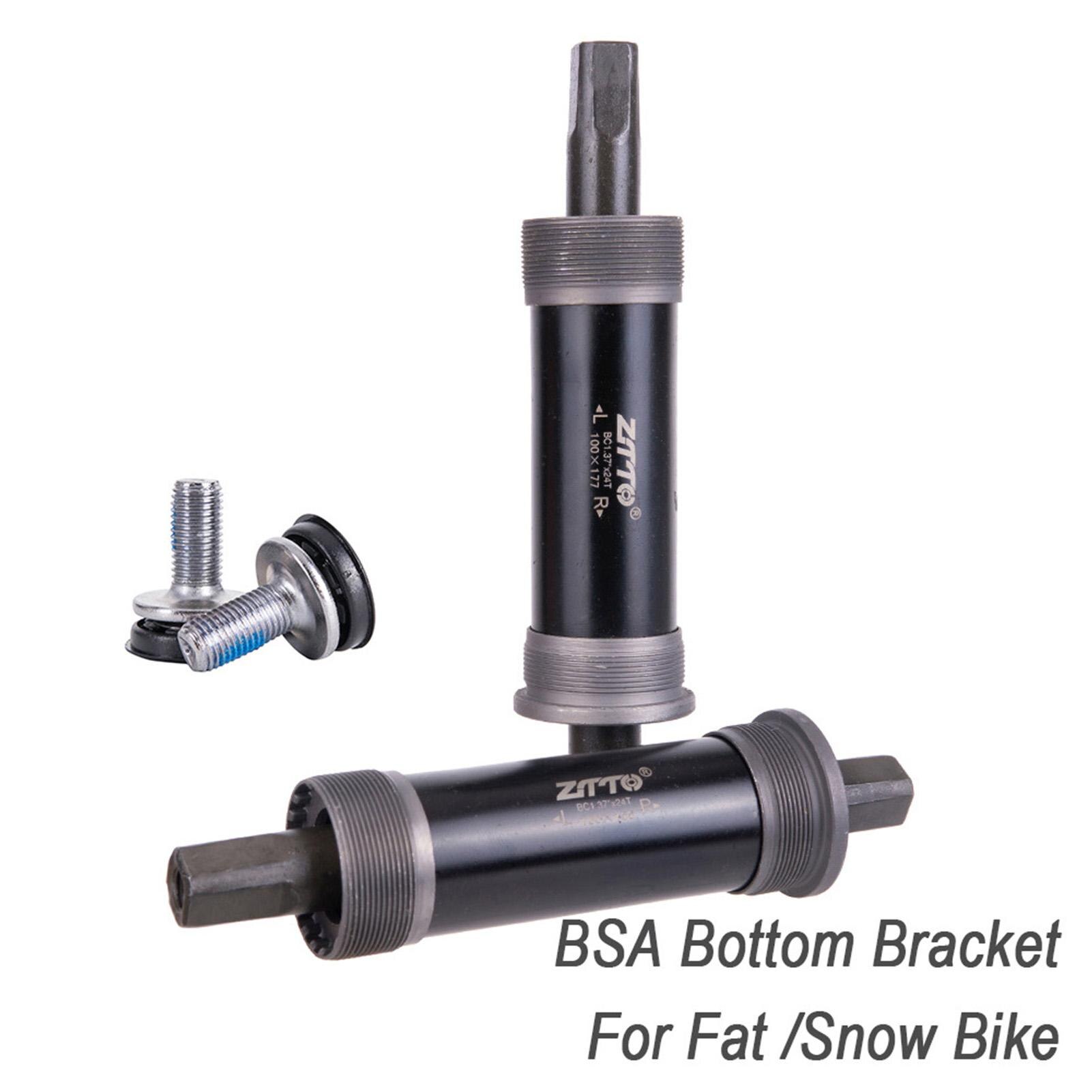Métal vélo BSA pédalier 142 155 mm 177mm Quare trou manivelle axe vélo pièces BB pour carré conique axe pédalier