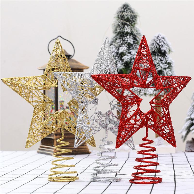 Kerst Art Ambachten Kerstboom Topper Iron Star Decoratie Voor Hotel Thuis