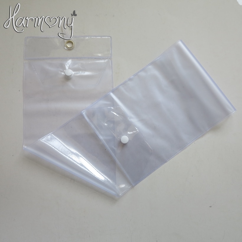 50 stks plastic pvc zakken voor verpakking haarverlenging transparante verpakking zakken met top hanger en bodem knop