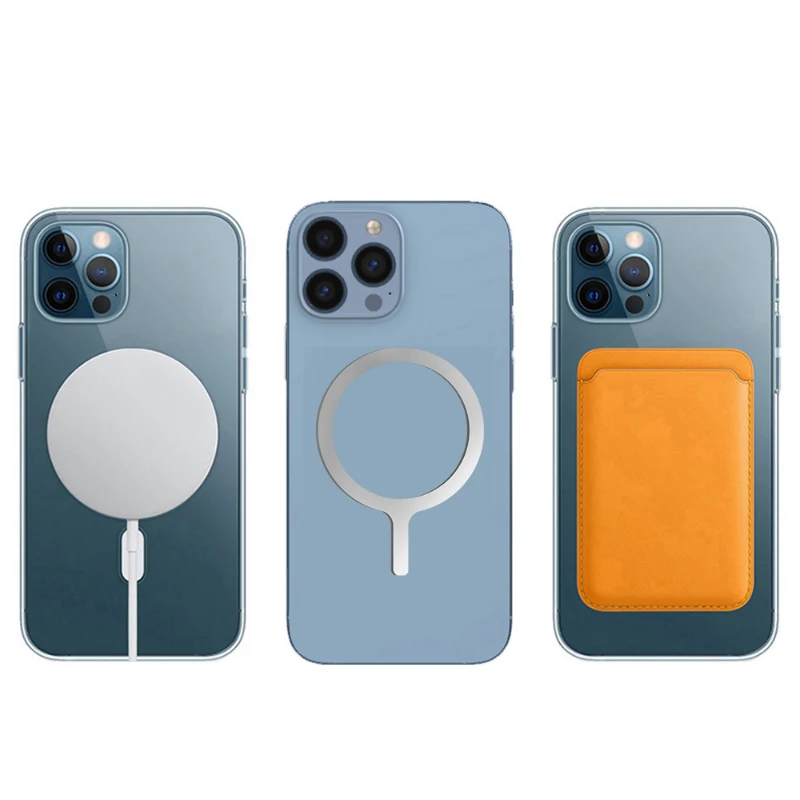 Self Adhesive Metal Ring Iron Sheet Sticker for Apple IPhone Case Magsafe Magnetic Wireless Charging Ring for iPhone 15