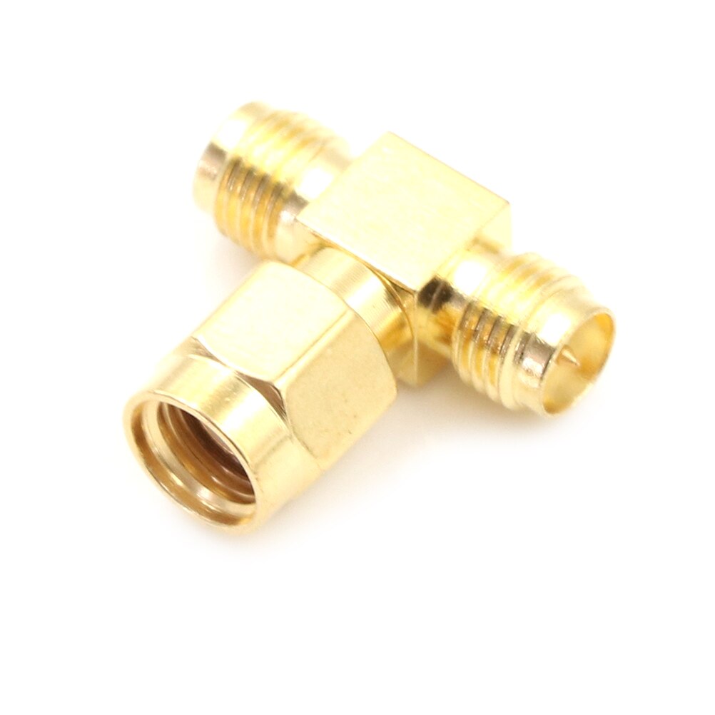 Female 3 way adapter RF coaxial coax adapter RP-SMA to RP-SMA 3 way Triple T connector RP-SMA male to 2 RP-SMA