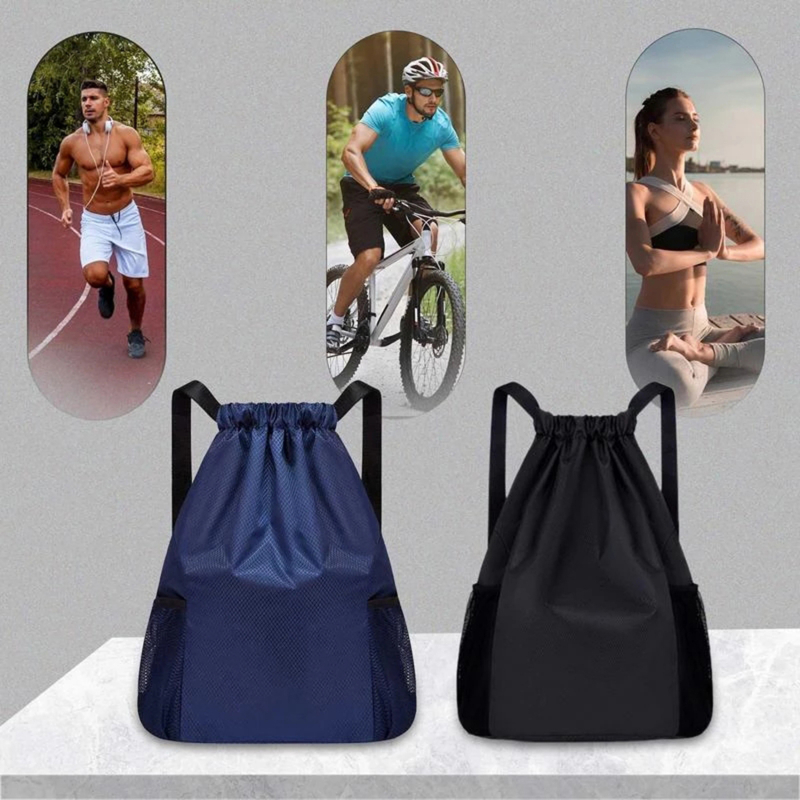 Sport Trekkoord Rugzak Sport Fitness Reizen Outdoor Sackpack Vrouwen En Mannen Grote Capaciteit Gym Zwemstrandtassen Basketbaltas