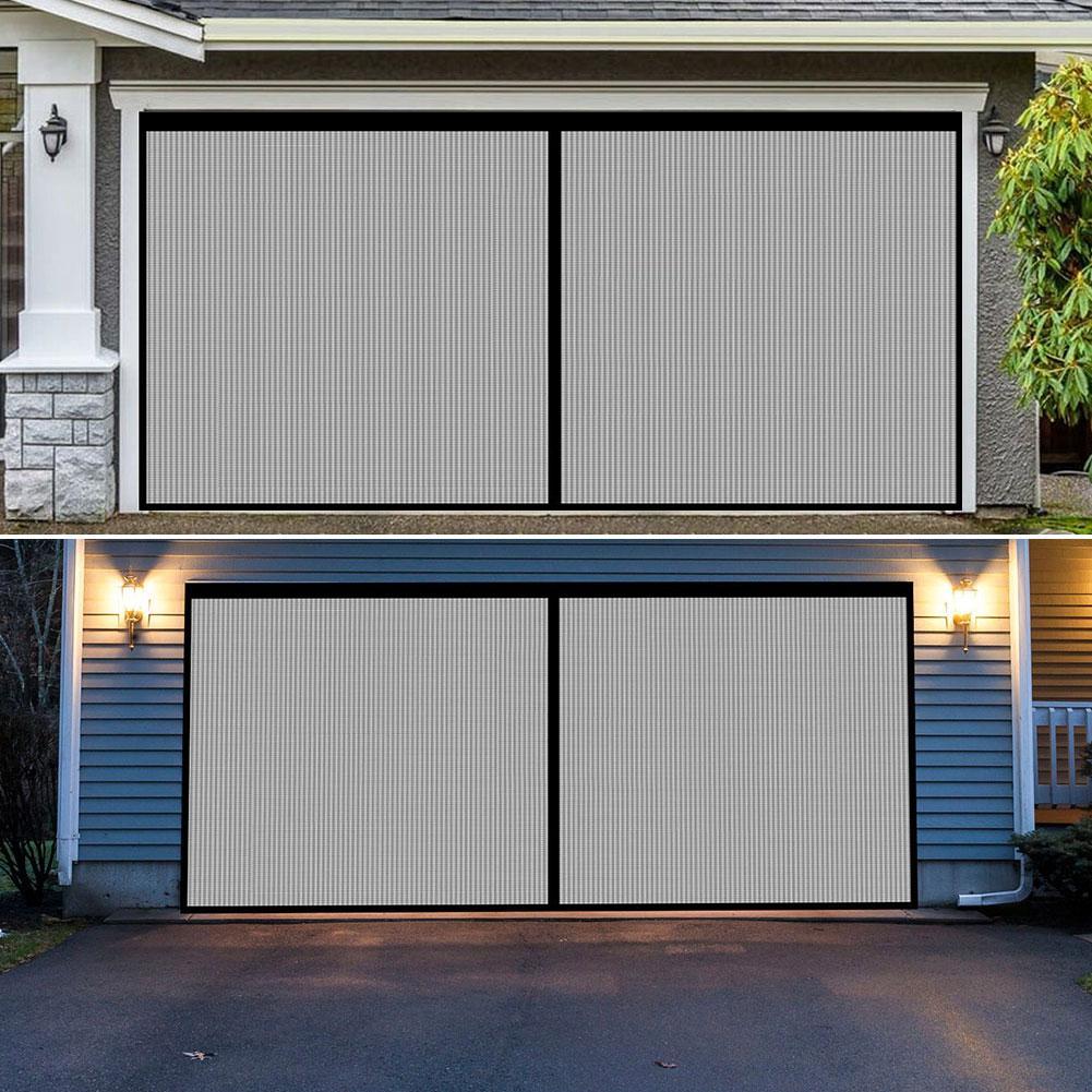 Double écran de porte de Garage, fond magnétique, maille anti-insectes, accessoires d'été, fournitures domestiques O4G6