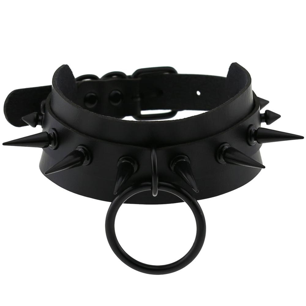 Gothic Jewelry Punk Spike goth Choker Woman Collar women Studded Rivet Black Leather Choker men Necklace chocker Emo Halloween