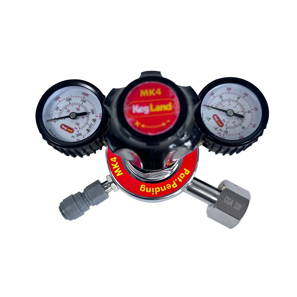 Kegland MK4 Regulator - CGA320 (6.5bar PRV &amp; 100psi Gauge) HOMEBREW