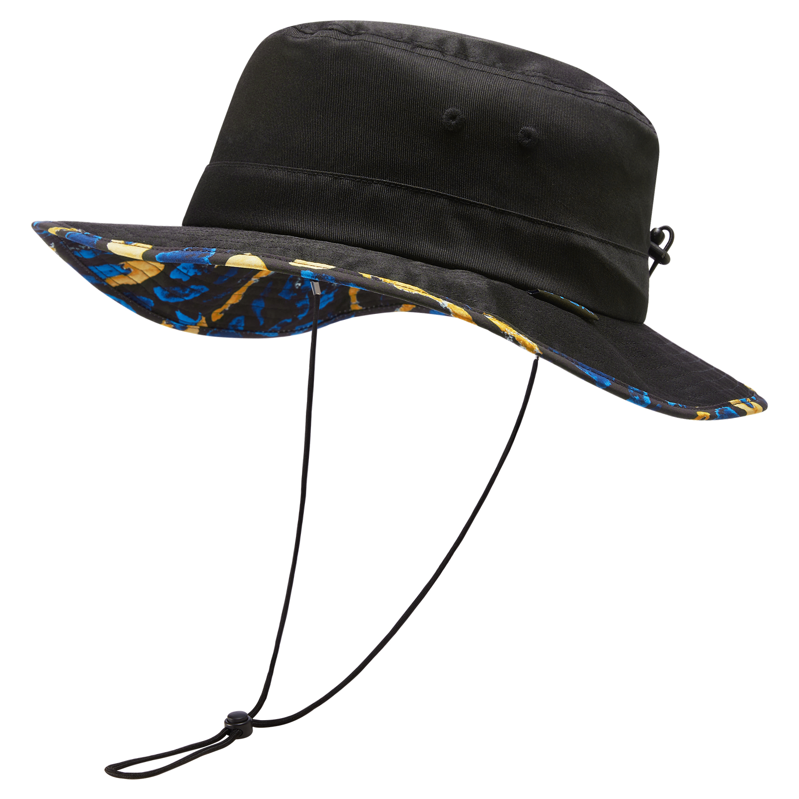Udissolve-Chapeau de Soleil Pliable à Motifs, Sous Bord E27, pour l'Été, Randonnée, Pêche, Plage, Safari, pour Homme et Femme, 50 +: Black / M