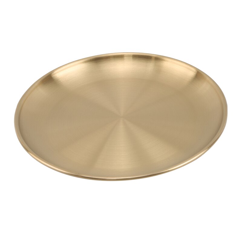 Europæisk stil middag tallerkener guld dessert tallerken køkken serverer retter salat rund plade kage bakke western bøf runde bakke