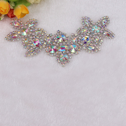 Bling Gold AB Kristall Strass Applikationen Patch -Fix Perlen Applikationen trimmen Für Mädchen Haar Accessproes: Applikationen 2