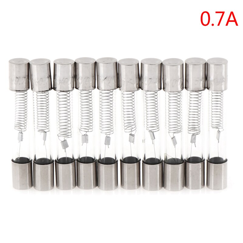 Fusible haute tension 0,65a 0,7a 0,75a 0,8a 0,9a 6x40mm | four à micro-ondes 5KV pratique, 10 pièces: A2