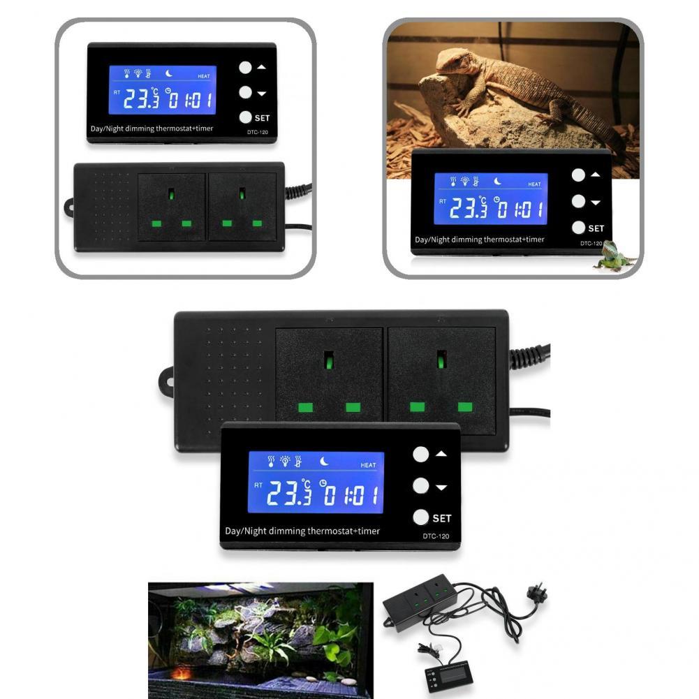 Digital Thermostat Versatile 24 Hours Digital Day Night Cycle Thermostat Timer NTC Sensor Reptile Temperature Controller