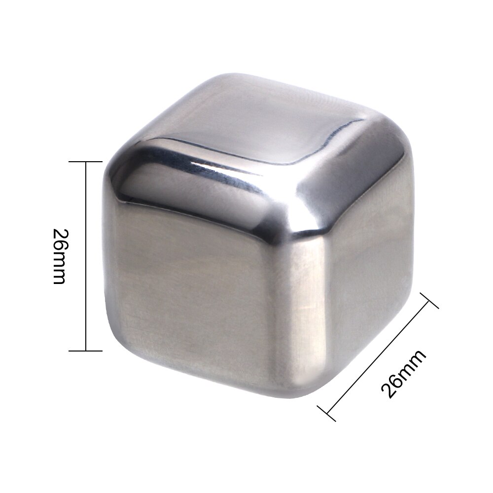 Rvs Ice Cubes 1Pc Bier Drinken Quick Bevroren Ijs Steen Whiskey Cooler Rocks Chilling Stones Voor Whisky Wijn