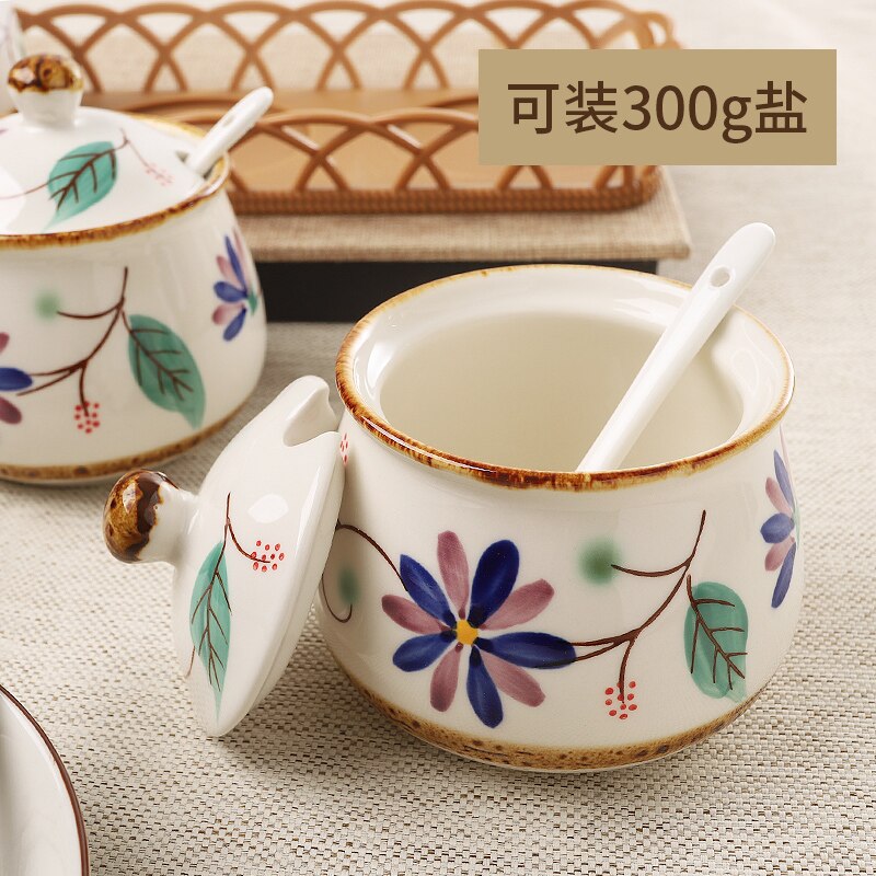 NEWYEARNEW Ceramic Spice Storage Bottles Jars Kitchen Tools Set Combination Packages Home Decoration Wedding