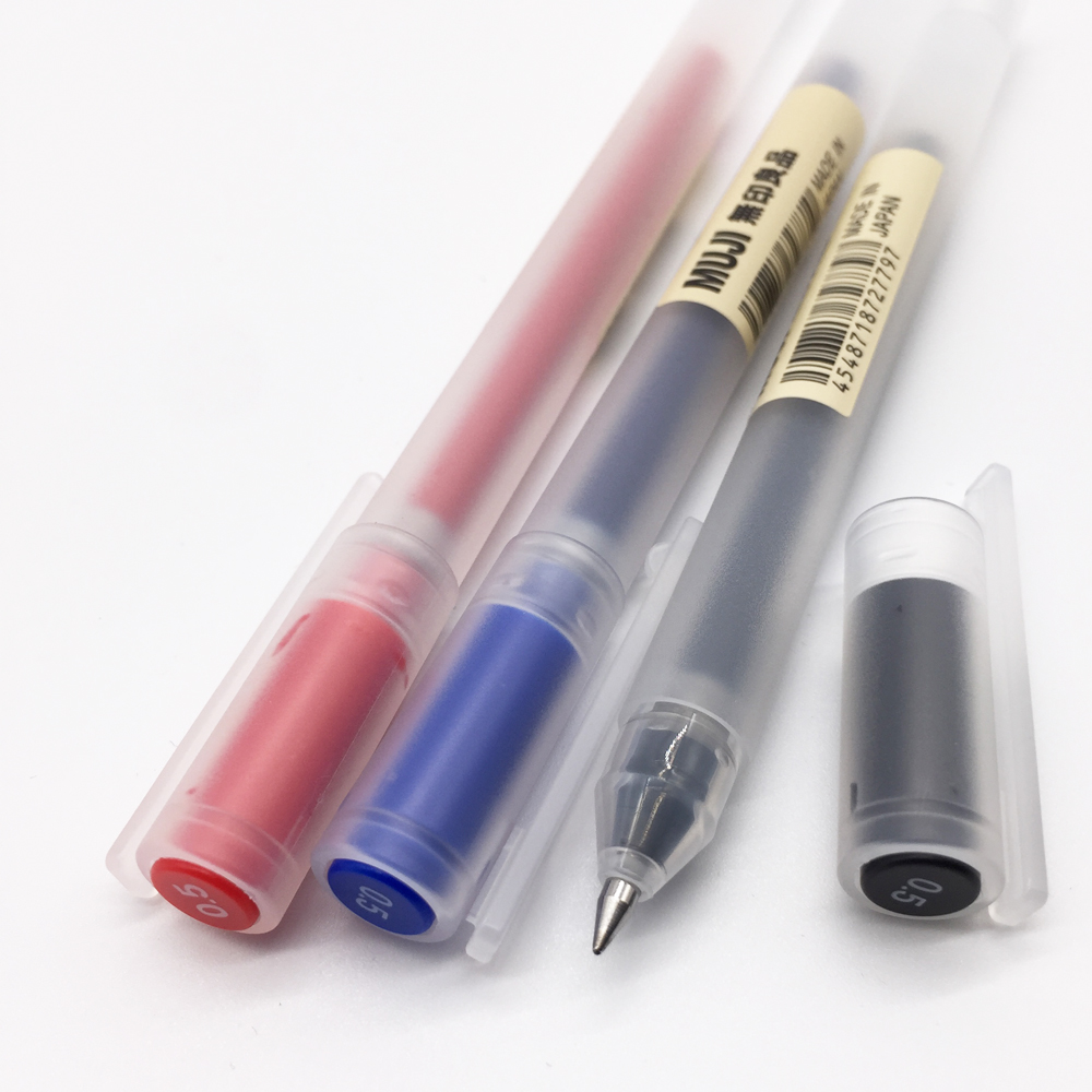 1 stück MUJI Gel Stift 0,38/0,5mm Schwarz/Blau/verrotten Glatte Tinte Farbe matt Stifte Nette caneta Kawaii Schule Liefert Büro Stationäbetreffend
