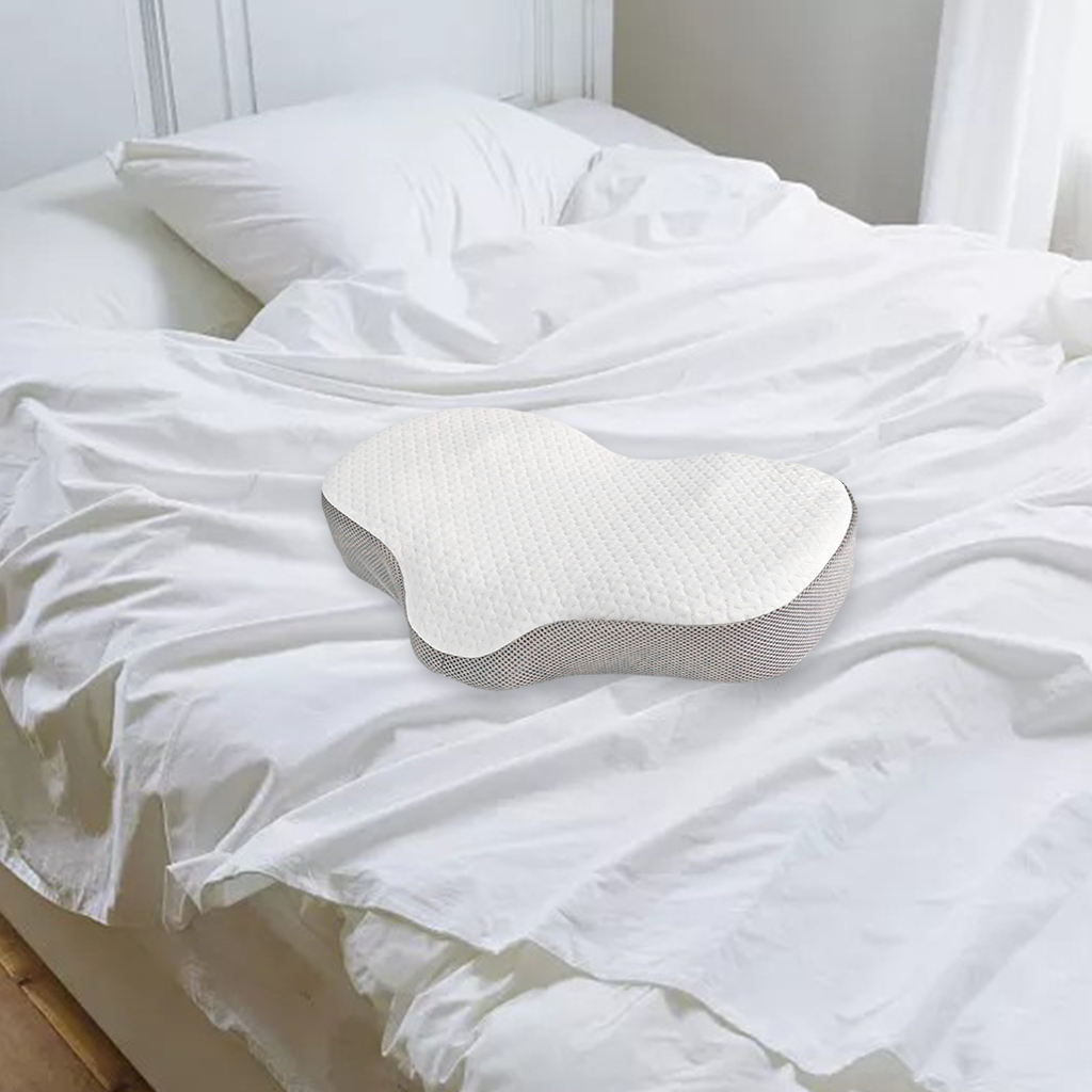 Memory Foam Cervical Pillow Comfortable Soft Neck Contour Bed Sleeping Pillows Pad for Neck Shoulder Support: Grey C