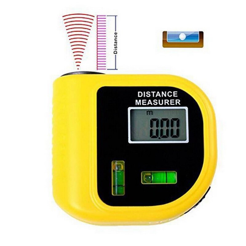 Afstand Meter 40 Khz Ultrasone Afstandsmeter Draagbare Afstandsmeter Met 1M Zachte Meetlint 0.55-18.288M/50-18M: CP-3010
