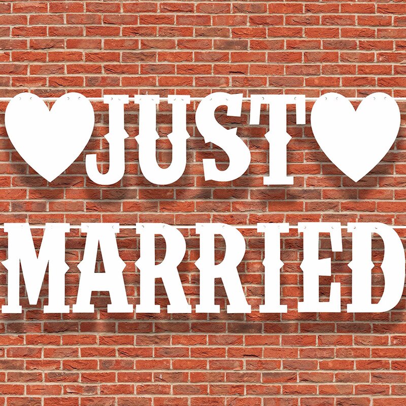 Bröllopsromantiskt nyss gift engagemang dekoration event bröllopsförnödenheter bunting banderoll fotobås rekvisita krans