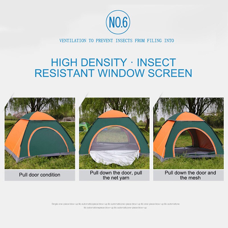 Automatic Outdoor Camping Tent Multiple Models Easy Open Family Camp Tents Ultralight Instant Shade Tourist Tents 2-3 Person