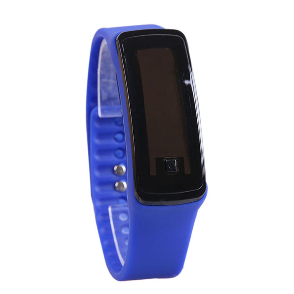 De deporte de de las mujeres relojes Color caramelo de goma de silicona de pantalla táctil Digital relojes resistente al agua reloj de pulsera BMF88: Dark Blue