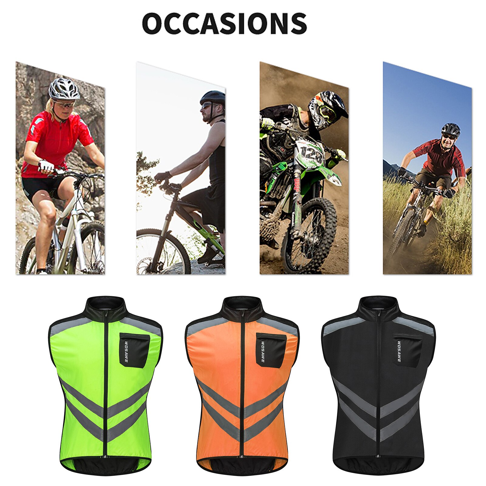 Mannen Fietsen Vest Opvouwbare Reflecterende Snel Droog Ademend Winddicht Sport Fiets Vest Riding Running Jogging Wandelen Wind Jas