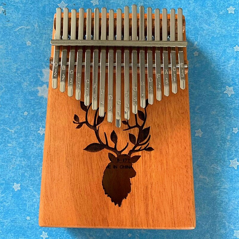 Kalimba,17 Keys Thumb Piano Finger Piano Hand Piano Wooden Finger Piano with Tuning Hammer Learning Adult Beginners