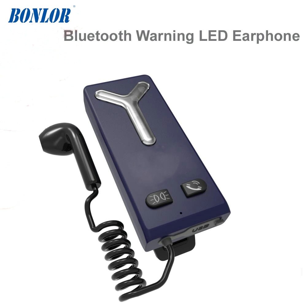 Openbare Veiligheid Personeel Schouder Led Lamp Met Bluetooth Oortelefoon Voor Nacht Ultra-Heldere Stroboscopische Waarschuwing Type-C Opladen